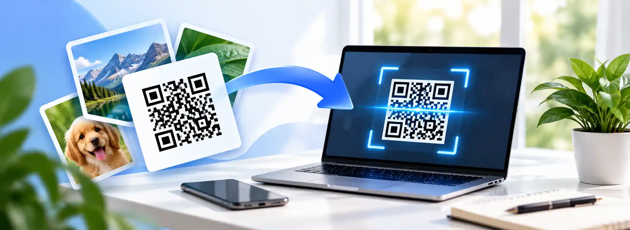 Scan QR code from image online